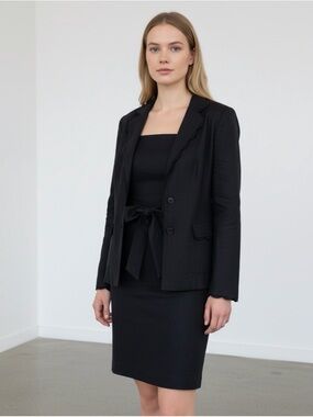 Black Women's Tailored Blazer Jacket dress suit Sz 4